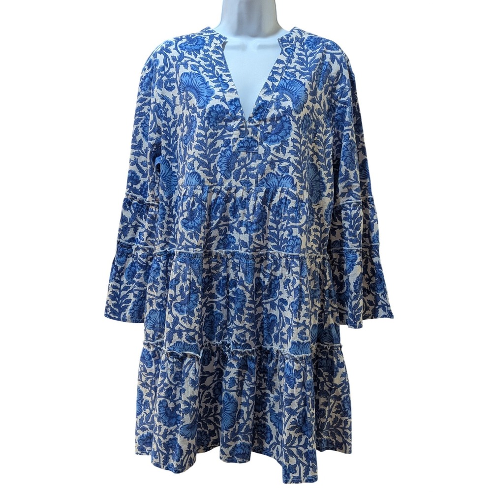 Gingy Rye Dress Blue Lagoon From The Fennerton Collection‎ Babydoll Dress Size L